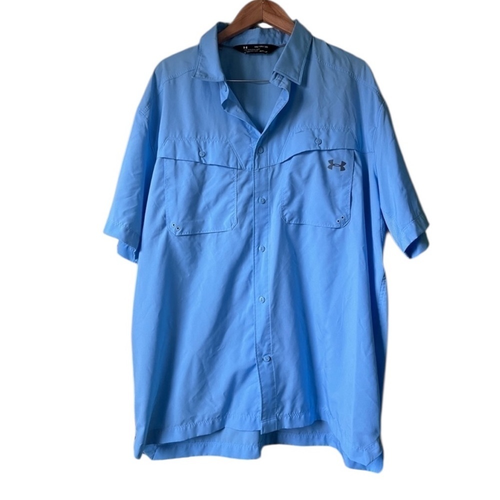 Under Armour Men’s Blue Short Sleeve Collared Top XXL